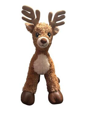 Build-A-Bear Reindeer 16" Plush Stuffed Animal Christmas Brown Faux Leather Feet